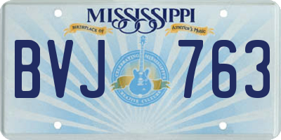 MS license plate BVJ763
