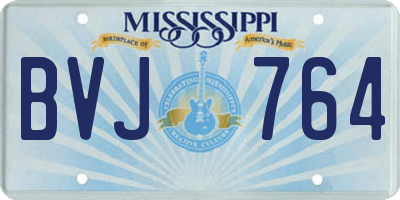 MS license plate BVJ764