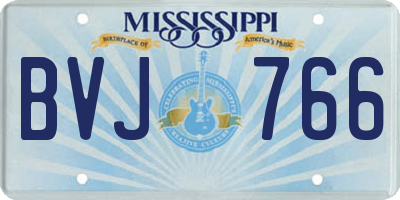 MS license plate BVJ766