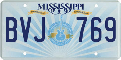 MS license plate BVJ769