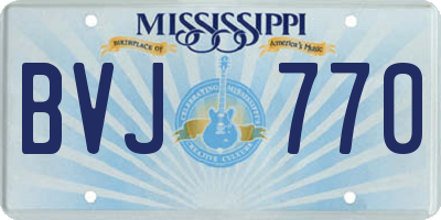 MS license plate BVJ770
