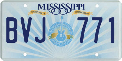 MS license plate BVJ771
