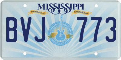 MS license plate BVJ773
