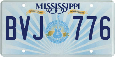 MS license plate BVJ776