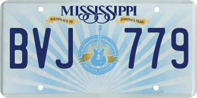 MS license plate BVJ779