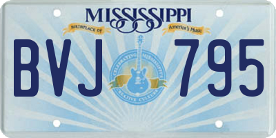 MS license plate BVJ795