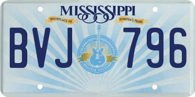 MS license plate BVJ796