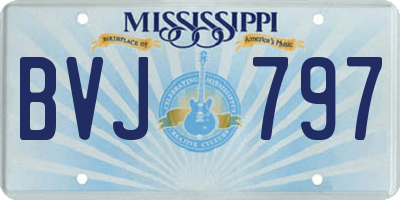 MS license plate BVJ797
