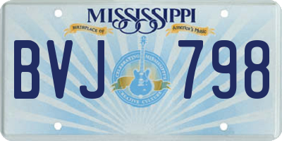 MS license plate BVJ798