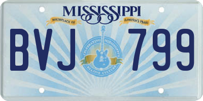 MS license plate BVJ799