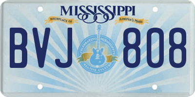 MS license plate BVJ808
