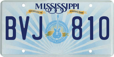 MS license plate BVJ810