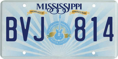 MS license plate BVJ814