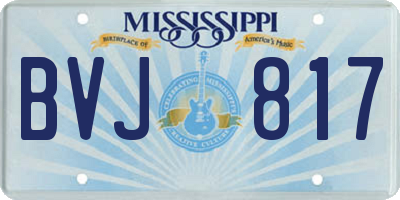 MS license plate BVJ817