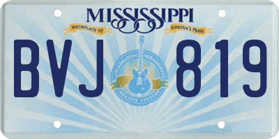 MS license plate BVJ819
