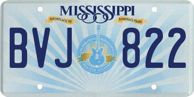 MS license plate BVJ822