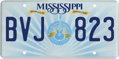MS license plate BVJ823