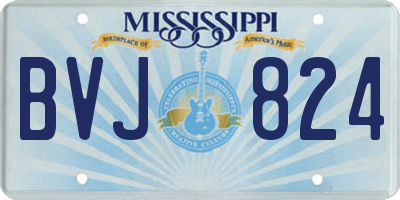 MS license plate BVJ824