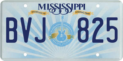 MS license plate BVJ825