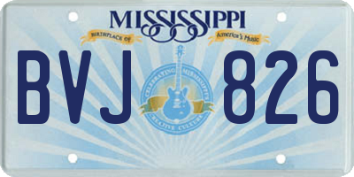 MS license plate BVJ826