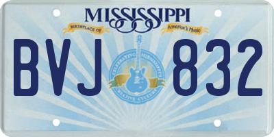 MS license plate BVJ832