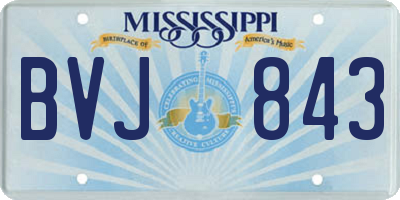 MS license plate BVJ843