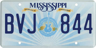 MS license plate BVJ844