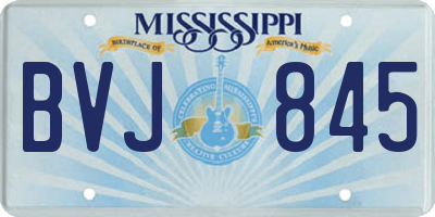 MS license plate BVJ845