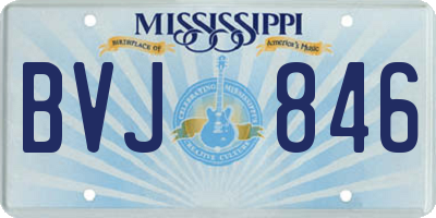 MS license plate BVJ846