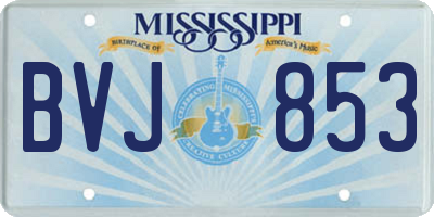 MS license plate BVJ853