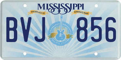 MS license plate BVJ856