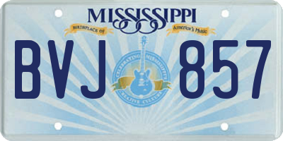 MS license plate BVJ857