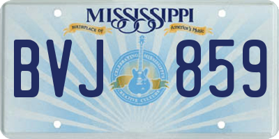 MS license plate BVJ859