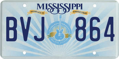 MS license plate BVJ864