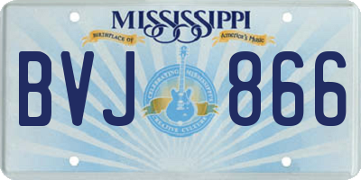 MS license plate BVJ866