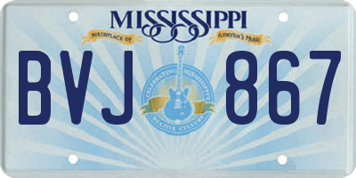 MS license plate BVJ867