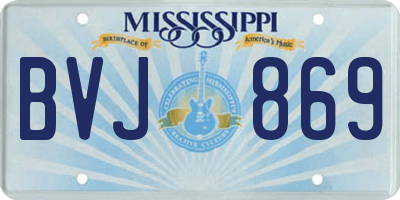 MS license plate BVJ869