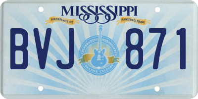 MS license plate BVJ871