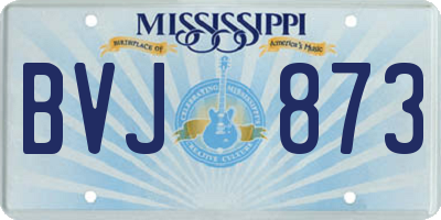 MS license plate BVJ873