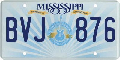 MS license plate BVJ876