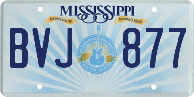 MS license plate BVJ877