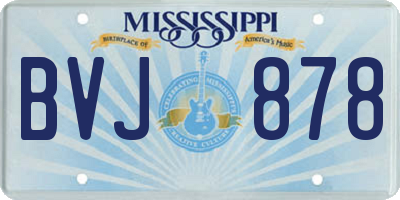 MS license plate BVJ878