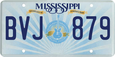 MS license plate BVJ879