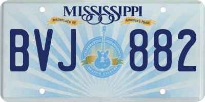 MS license plate BVJ882