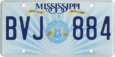 MS license plate BVJ884