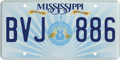 MS license plate BVJ886