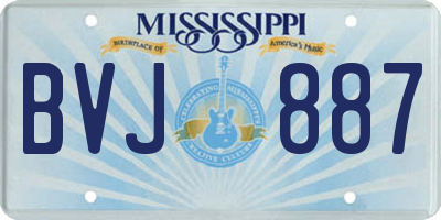 MS license plate BVJ887