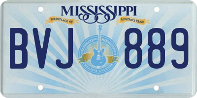 MS license plate BVJ889