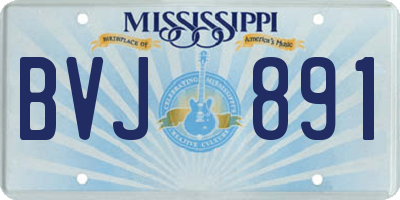 MS license plate BVJ891