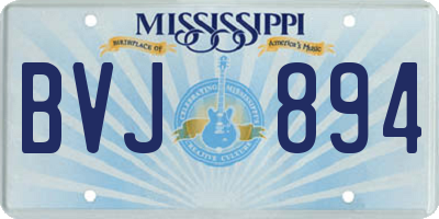 MS license plate BVJ894